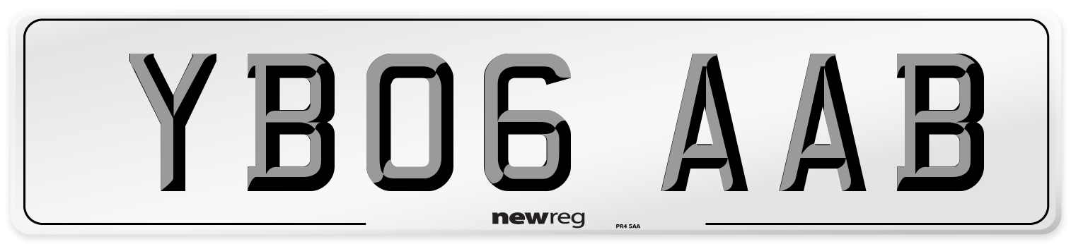 YB06 AAB Number Plate from New Reg